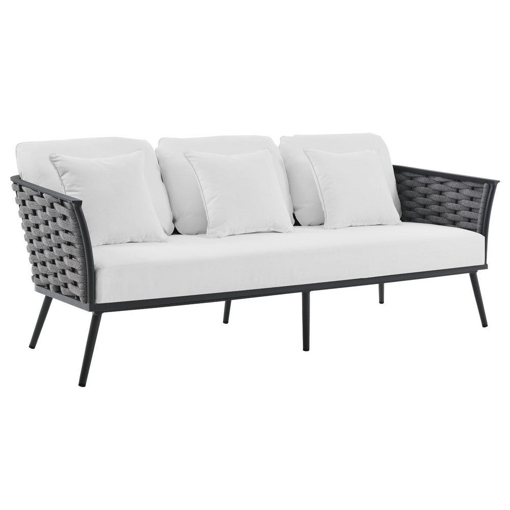 Modway EEI-3020-GRY-WHI Outdoor Patio Sofa, Gray White