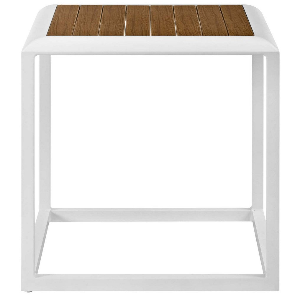 Stance Outdoor Patio Aluminum Side Table by Modway| Brown