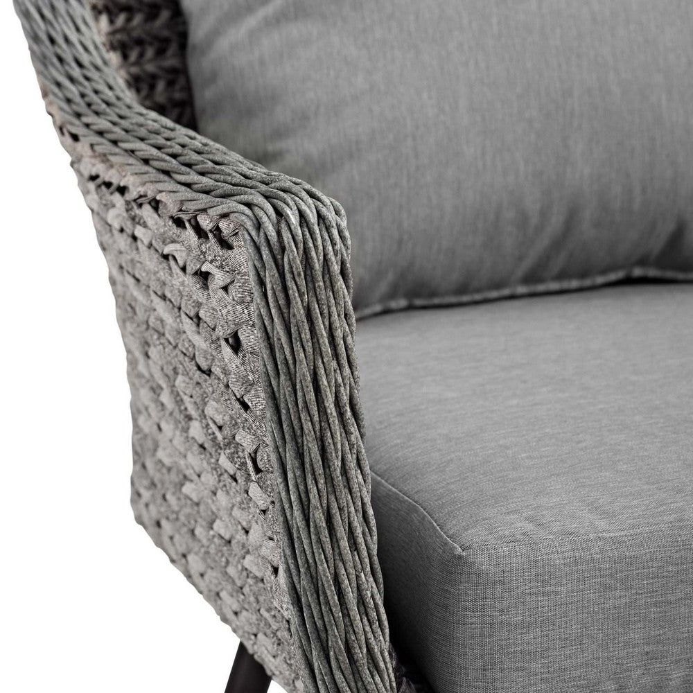 Endeavor Outdoor Patio Wicker Rattan Armchair by Modway| Gray