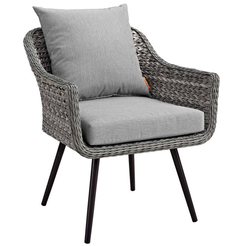 Endeavor Outdoor Patio Wicker Rattan Armchair by Modway| Gray