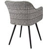 Endeavor Outdoor Patio Wicker Rattan Dining Armchair by Modway| Gray