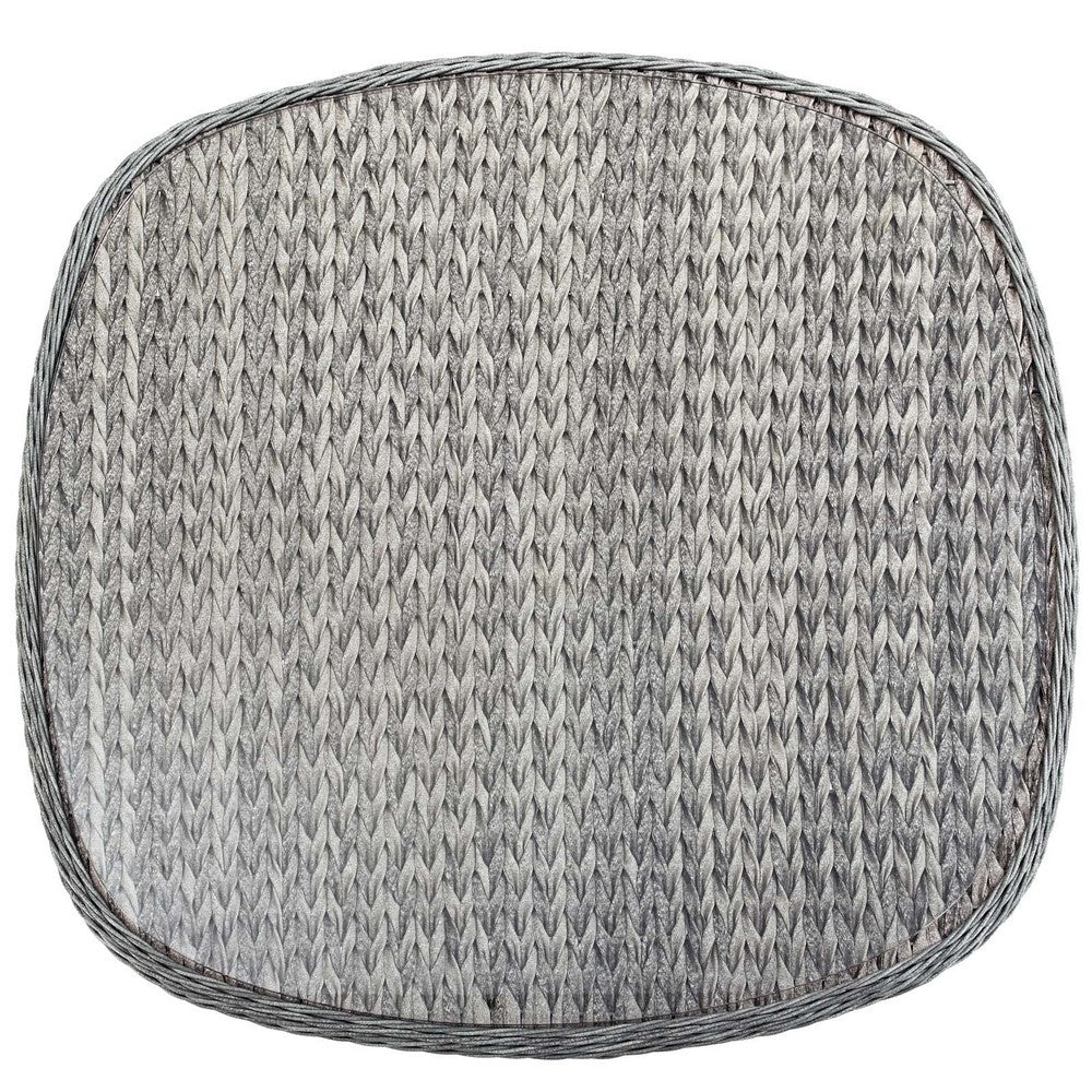 Endeavor 36" Outdoor Patio Wicker Rattan Dining Table by Modway| Gray