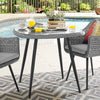 Endeavor 36" Outdoor Patio Wicker Rattan Dining Table by Modway| Gray
