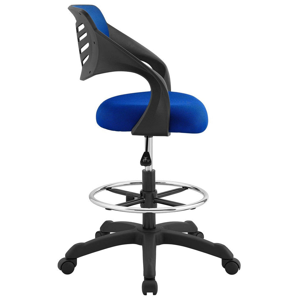 Modway Thrive Drafting Chair - Tall Office Chair for Adjustable Standing Desks in Blue MDY-EEI-3040-BLU