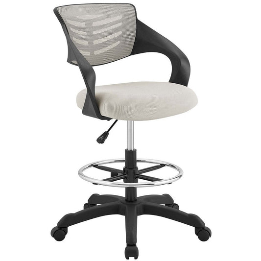 Modway Thrive Drafting Chair - Tall Office Chair for Adjustable Standing Desks in Gray