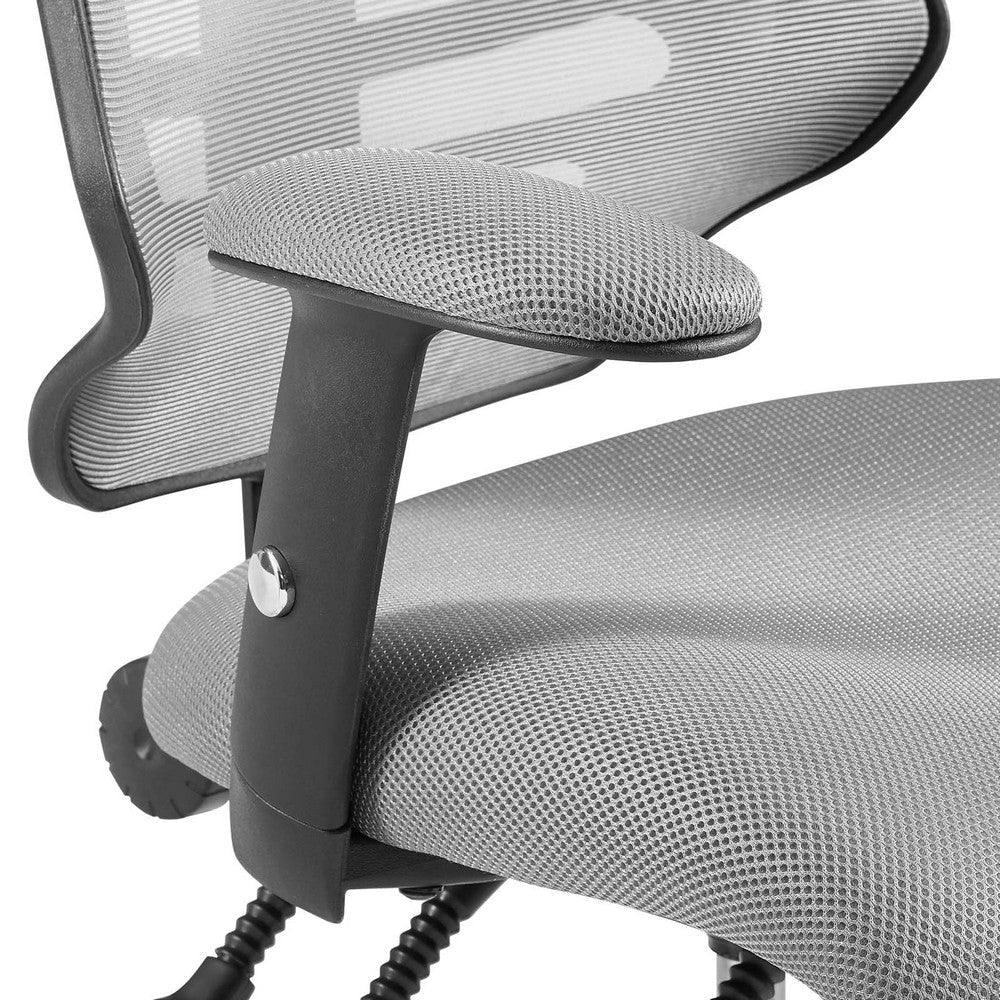 Modway Calibrate Mesh Adjustable Computer Desk Office Chair in Gray MDY-EEI-3042-GRY