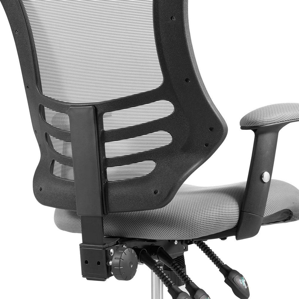 Modway Calibrate Mesh Adjustable Computer Desk Office Chair in Gray MDY-EEI-3042-GRY