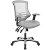 Modway Calibrate Mesh Adjustable Computer Desk Office Chair in Gray