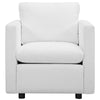 Modway Activate Contemporary Modern Fabric Upholstered Accent Lounge Armchair In White MDY-EEI-3045-WHI