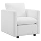 Modway Activate Contemporary Modern Fabric Upholstered Accent Lounge Armchair In White