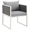 Stance Outdoor Patio Aluminum Dining Armchair by Modway| Gray