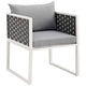 Stance Outdoor Patio Aluminum Dining Armchair by Modway| Gray
