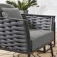 Stance Outdoor Patio Aluminum Armchair  - No Shipping Charges