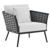 Stance Outdoor Patio Aluminum Armchair by Modway| White