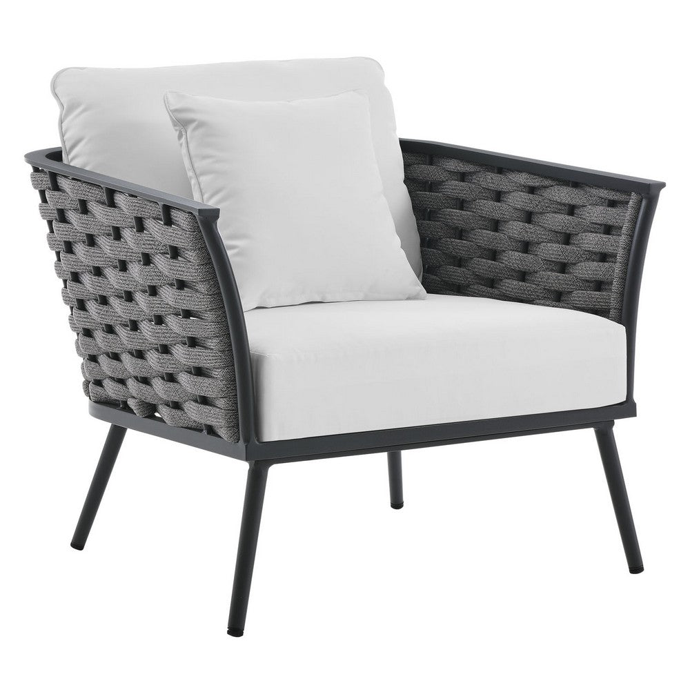 Stance Outdoor Patio Aluminum Armchair by Modway| White