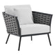 Stance Outdoor Patio Aluminum Armchair by Modway| White