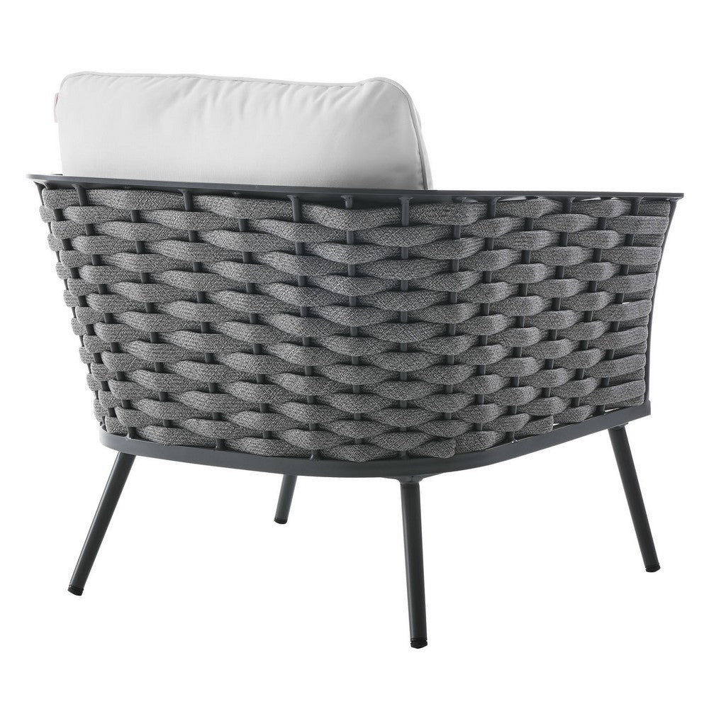 Stance Outdoor Patio Aluminum Armchair by Modway| White