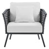 Stance Outdoor Patio Aluminum Armchair by Modway| White