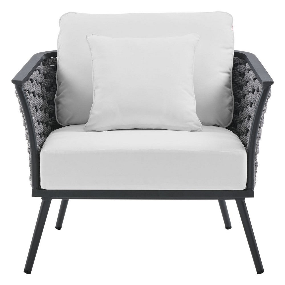 Stance Outdoor Patio Aluminum Armchair by Modway| White