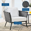 Stance Outdoor Patio Aluminum Armchair by Modway| White