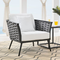 Stance Outdoor Patio Aluminum Armchair by Modway| White