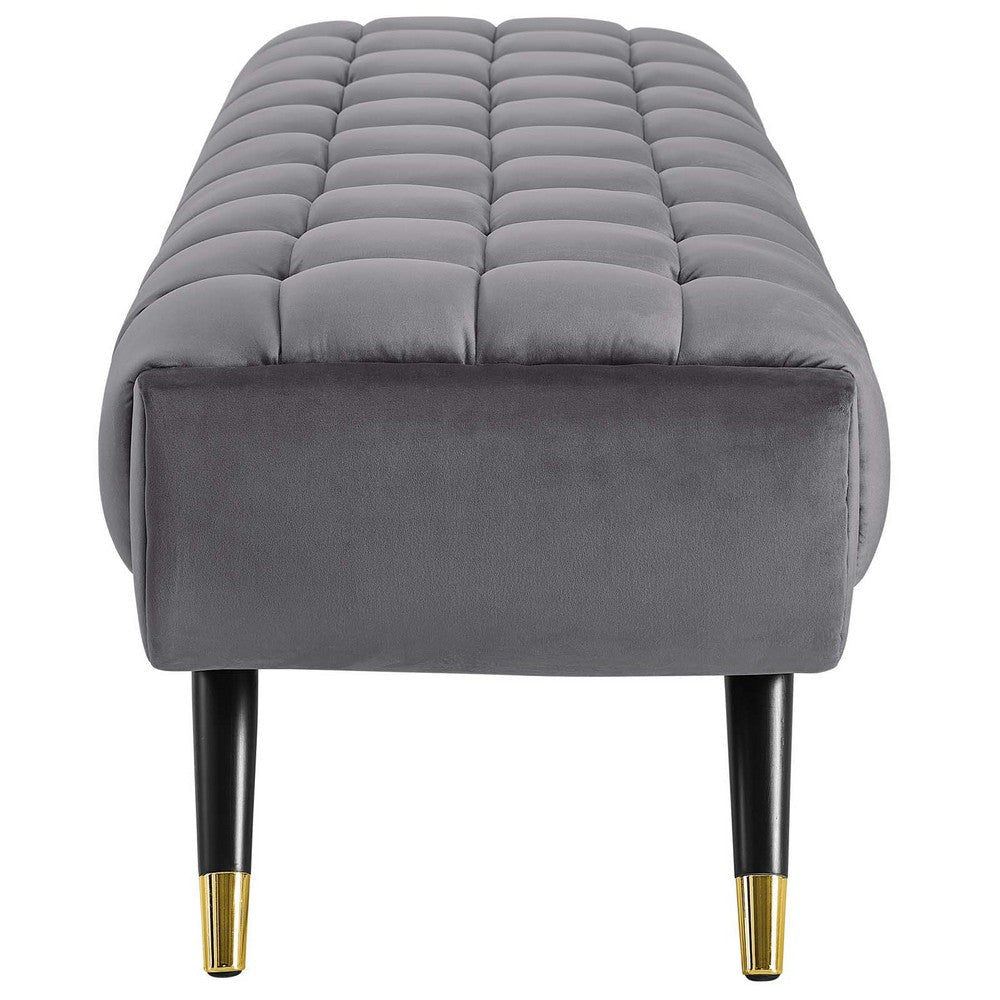 Adept Upholstered Velvet Bench  - No Shipping Charges