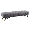 Adept Upholstered Velvet Bench  - No Shipping Charges