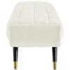 Adept Performance Velvet Bench by Modway| White