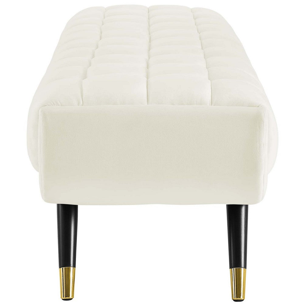 Adept Performance Velvet Bench by Modway| White