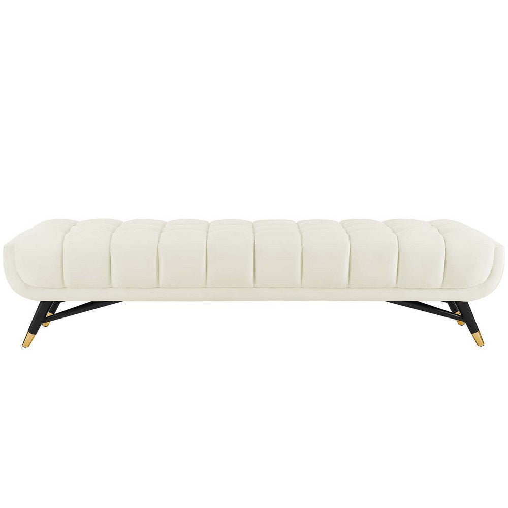 Adept Performance Velvet Bench by Modway| White