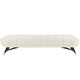 Adept Performance Velvet Bench by Modway| White
