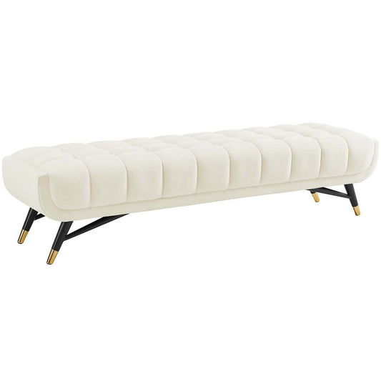 Adept Performance Velvet Bench by Modway| White