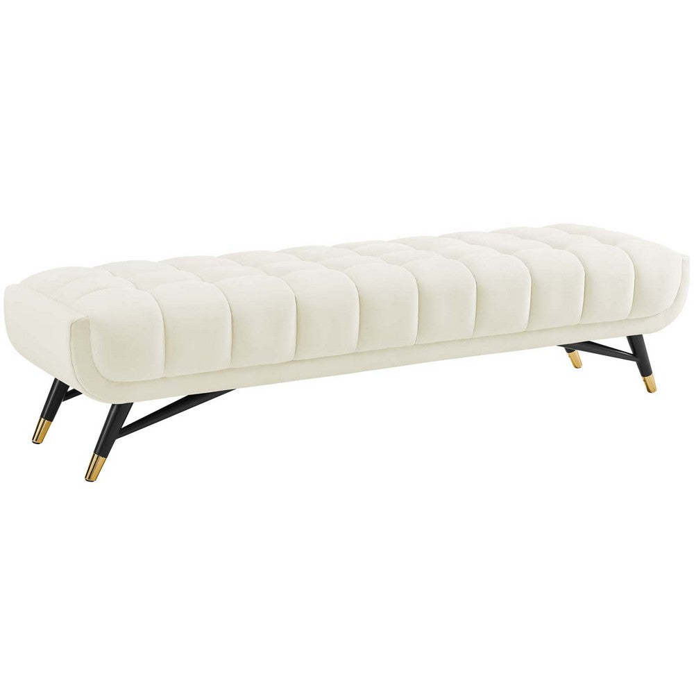 Adept Performance Velvet Bench by Modway| White