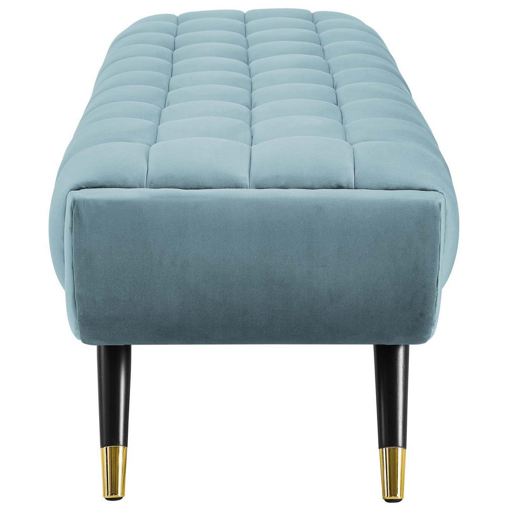 Adept Upholstered Velvet Bench  - No Shipping Charges