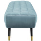 Modway EEI-3061-SEA Adept Mid-Century Modern Velvet Upholstered Tufted Accent Bench in Sea Blue MDY-EEI-3061-SEA