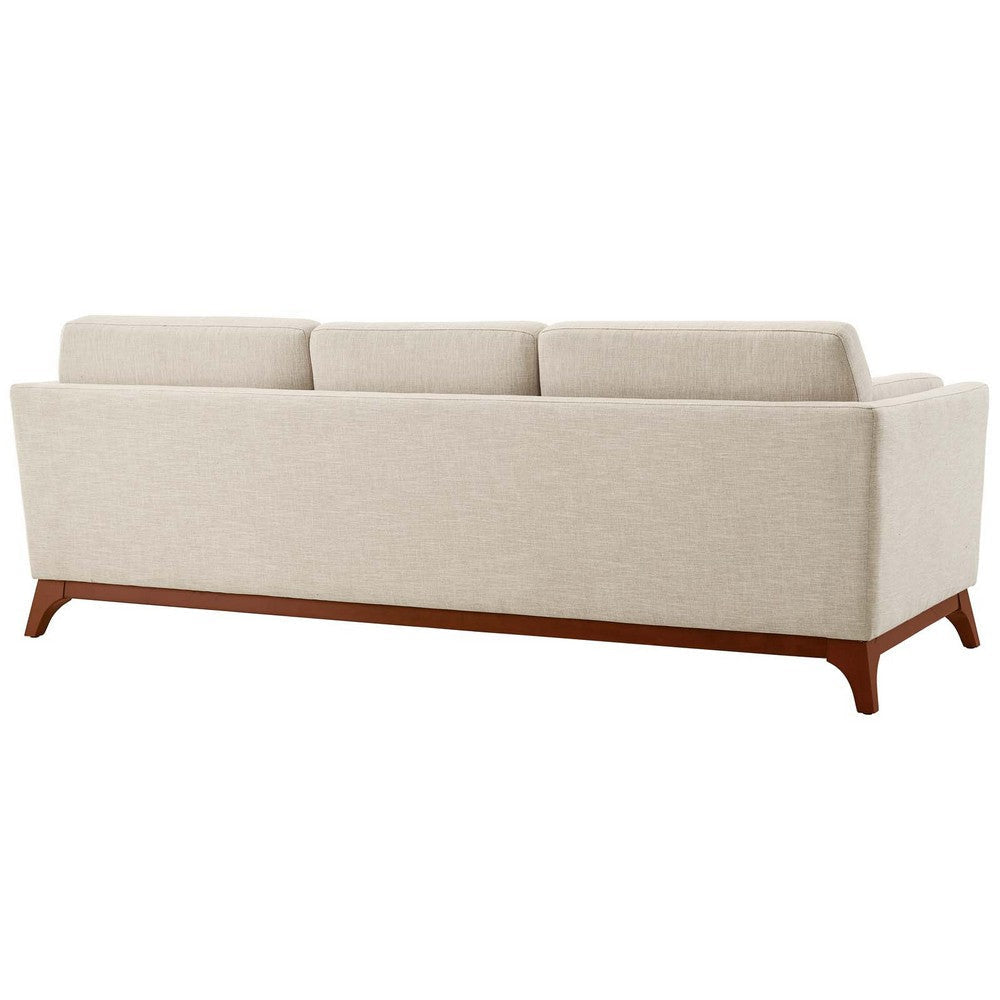 Modway Chance Upholstered Fabric Sofa Beige MDY-EEI-3062-BEI