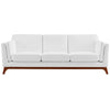 Modway Chance Mid-Century Modern Upholstered Fabric Sofa In White MDY-EEI-3062-WHI