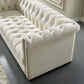 Modway Heritage Tufted Performance Velvet Upholstered Chesterfield Sofa with Nailhead Trim in Ivory MDY-EEI-3064-IVO