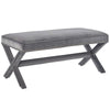 Rivet Performance Velvet Bench by Modway| Gray