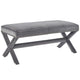 Rivet Performance Velvet Bench by Modway| Gray