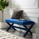 Rivet Performance Velvet Bench by Modway| Blue