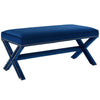 Rivet Performance Velvet Bench by Modway| Blue