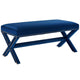 Rivet Performance Velvet Bench by Modway| Blue