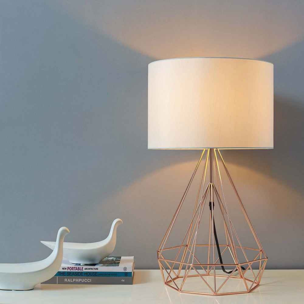Precious Rose Gold Table Lamp by Modway| Yellow