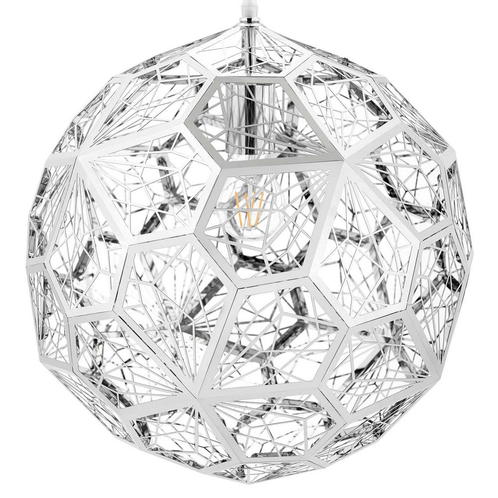 Shine Pendant Chandelier by Modway| Silver