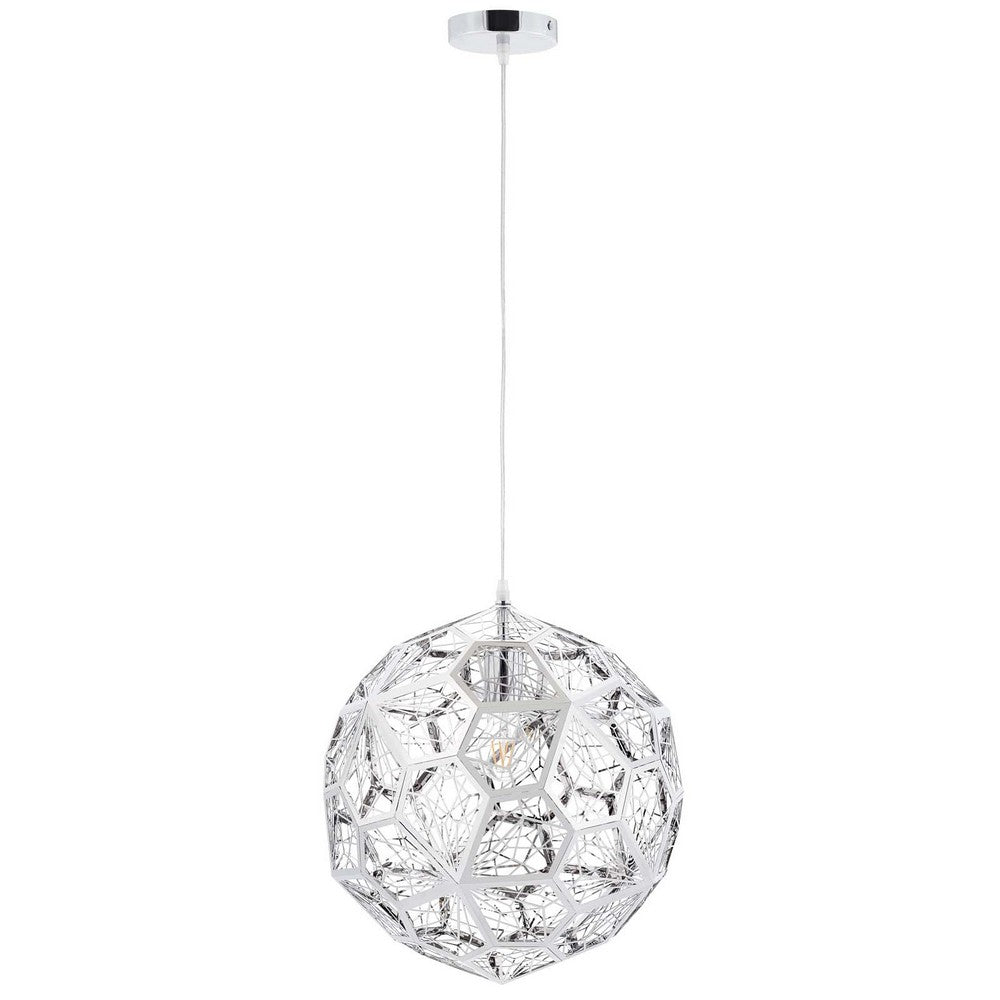 Shine Pendant Chandelier by Modway| Silver