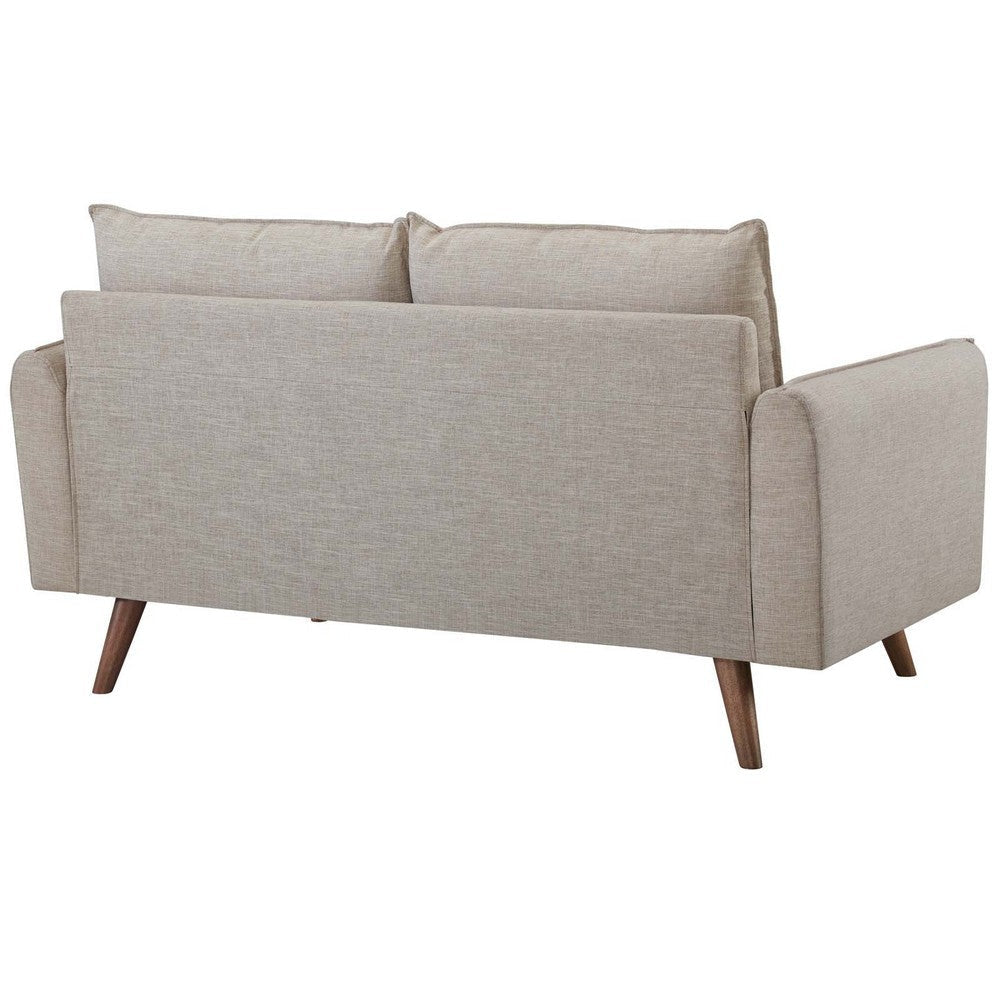 Modway EEI-3091 Revive Contemporary Modern Fabric Upholstered Loveseat In Beige MDY-EEI-3091-BEI