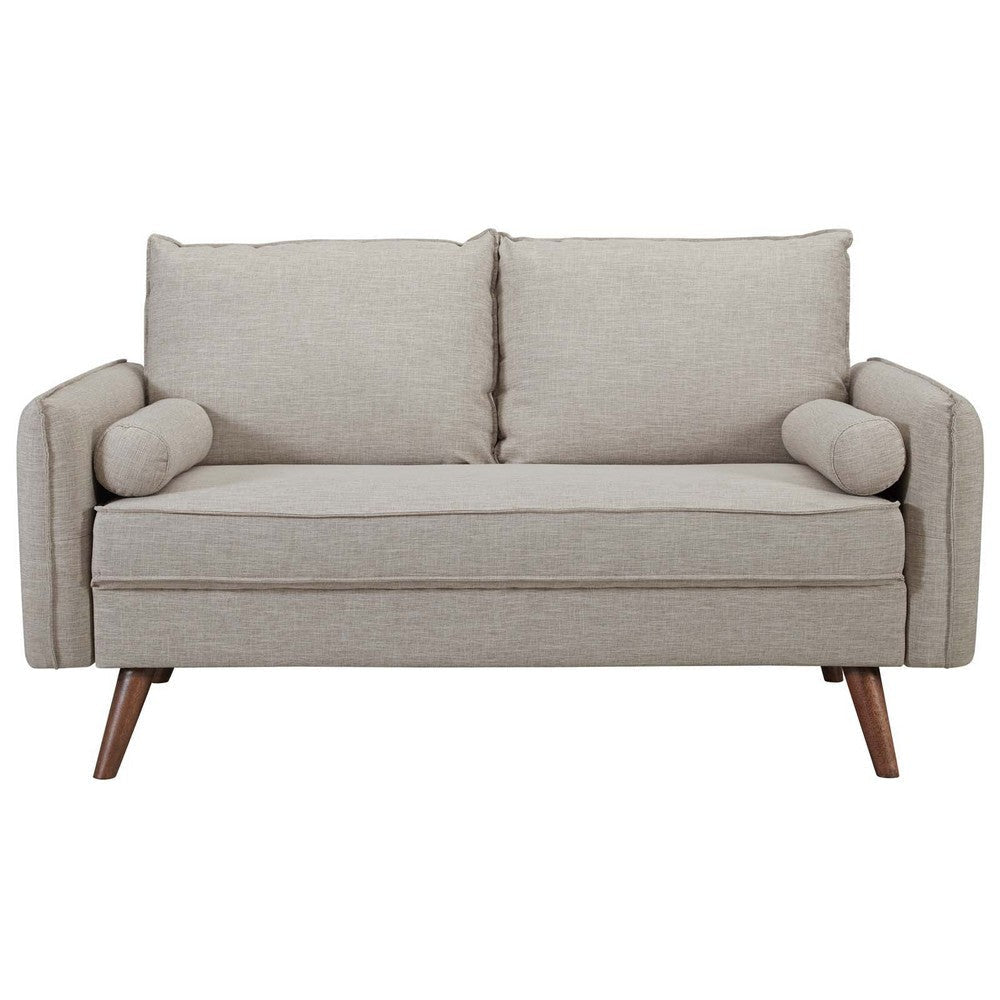 Modway EEI-3091 Revive Contemporary Modern Fabric Upholstered Loveseat In Beige MDY-EEI-3091-BEI