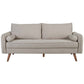 Modway Revive Contemporary Modern Fabric Upholstered Sofa In Beige