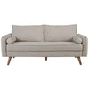 Modway Revive Contemporary Modern Fabric Upholstered Sofa In Beige